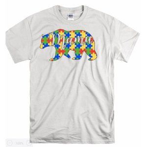 Autism Awareness, Mama Bear, Puzzle Pieces Shirt